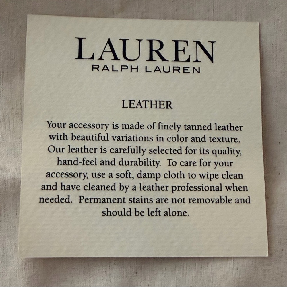 Lauren Ralph Lauren Dryden Marcy Large Satchel Cognac Leather Dust Bag - Picture 12 of 13